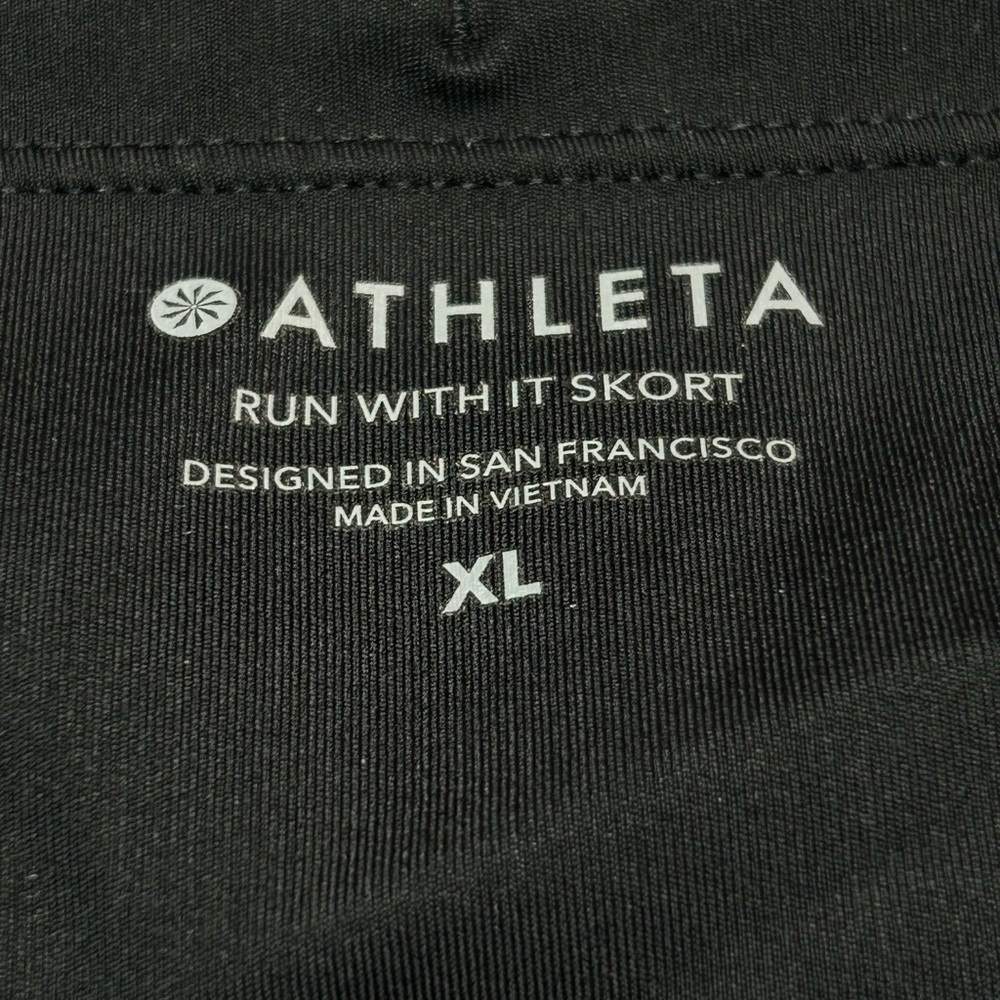 Athleta Women's Black Run With It Skort Sz XL Tennis Athleisure - Picture 3 of 9